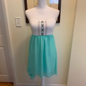 Empyre Strapless Dress Asymmetrical hem Size XS